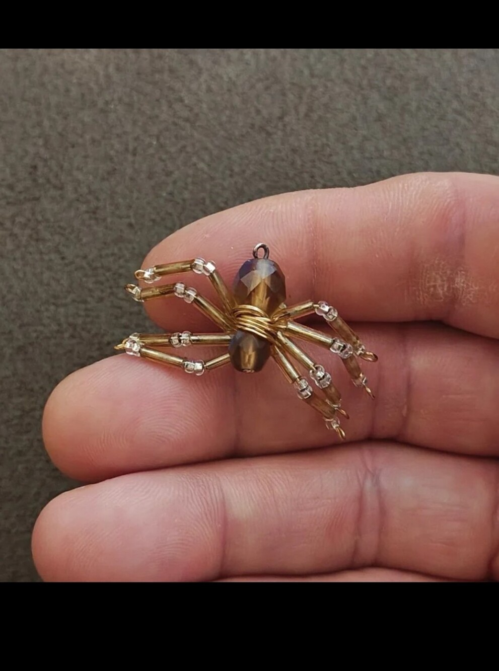 Hand Crafted Beaded Spider Pin & Pendant